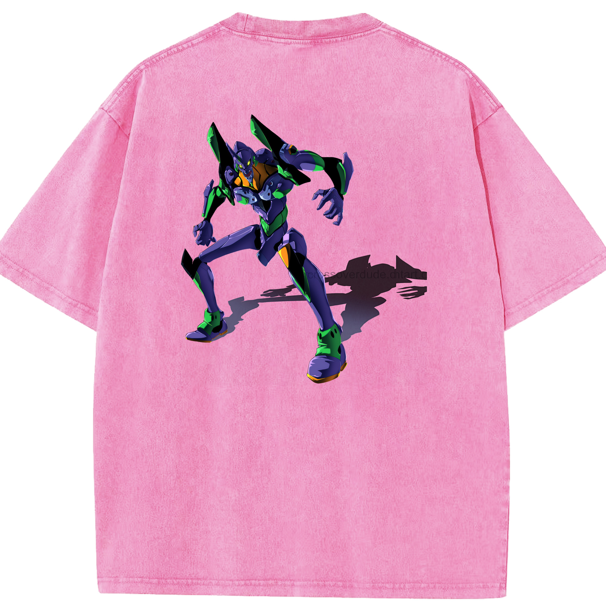 （画像用） EVA 新世紀エヴァンゲリオン 綿100% ヴィンテージ風 半袖Tシャツ（背面プリント）